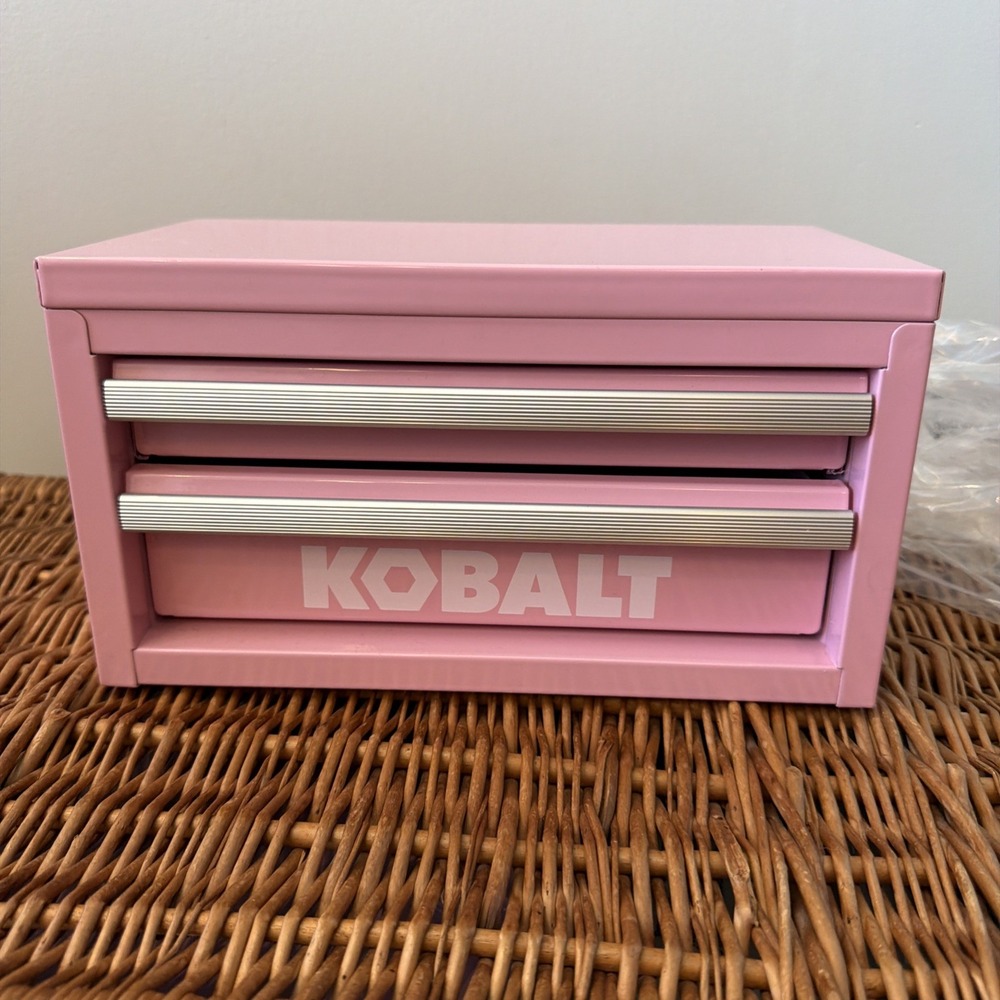 Kobalt 3-Drawer Mini Tool Box Pink Finish Jewelry Crafts Powder Coated 6241743